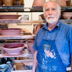 Joe Finch in his pottery 2016